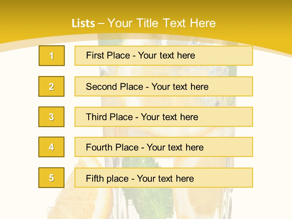 Thirst Clean Yellow PowerPoint Template