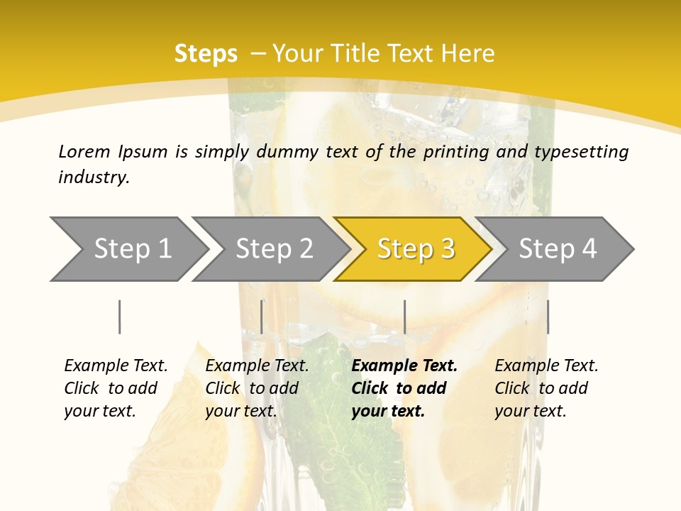 Thirst Clean Yellow PowerPoint Template