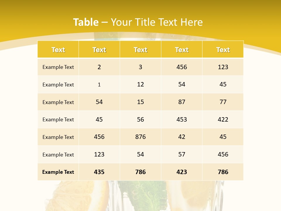 Thirst Clean Yellow PowerPoint Template