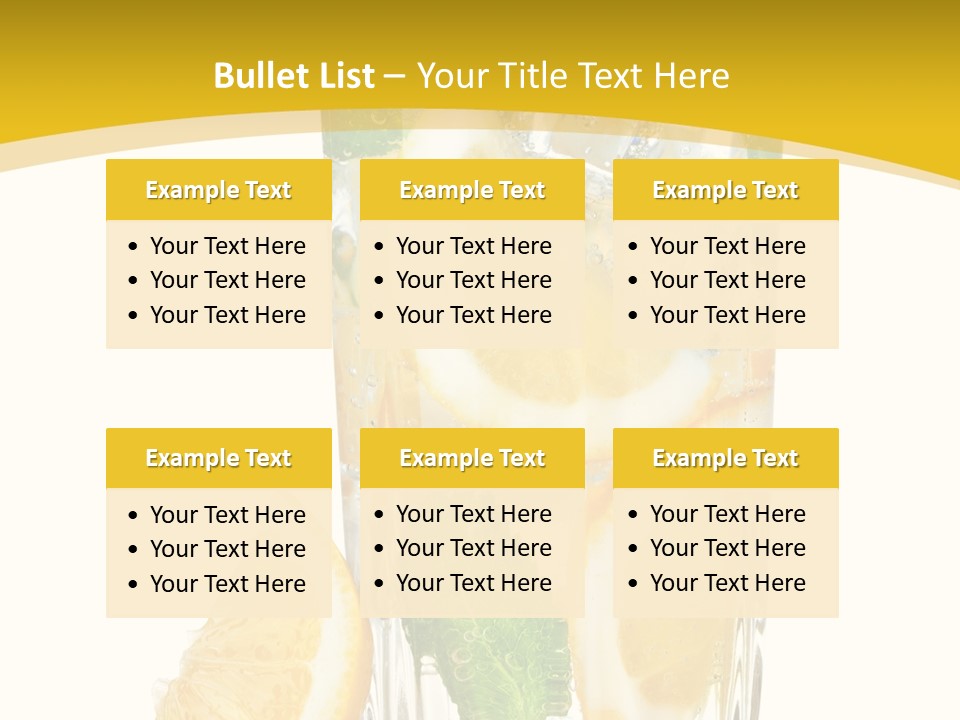 Thirst Clean Yellow PowerPoint Template