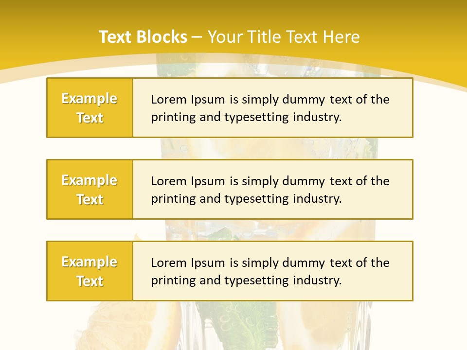 Thirst Clean Yellow PowerPoint Template