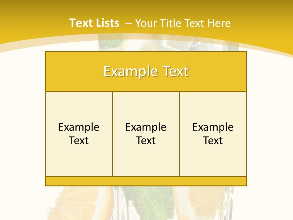 Thirst Clean Yellow PowerPoint Template