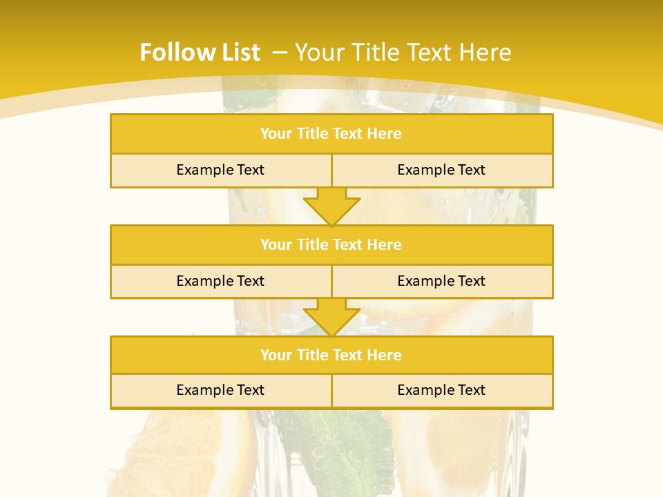 Thirst Clean Yellow PowerPoint Template