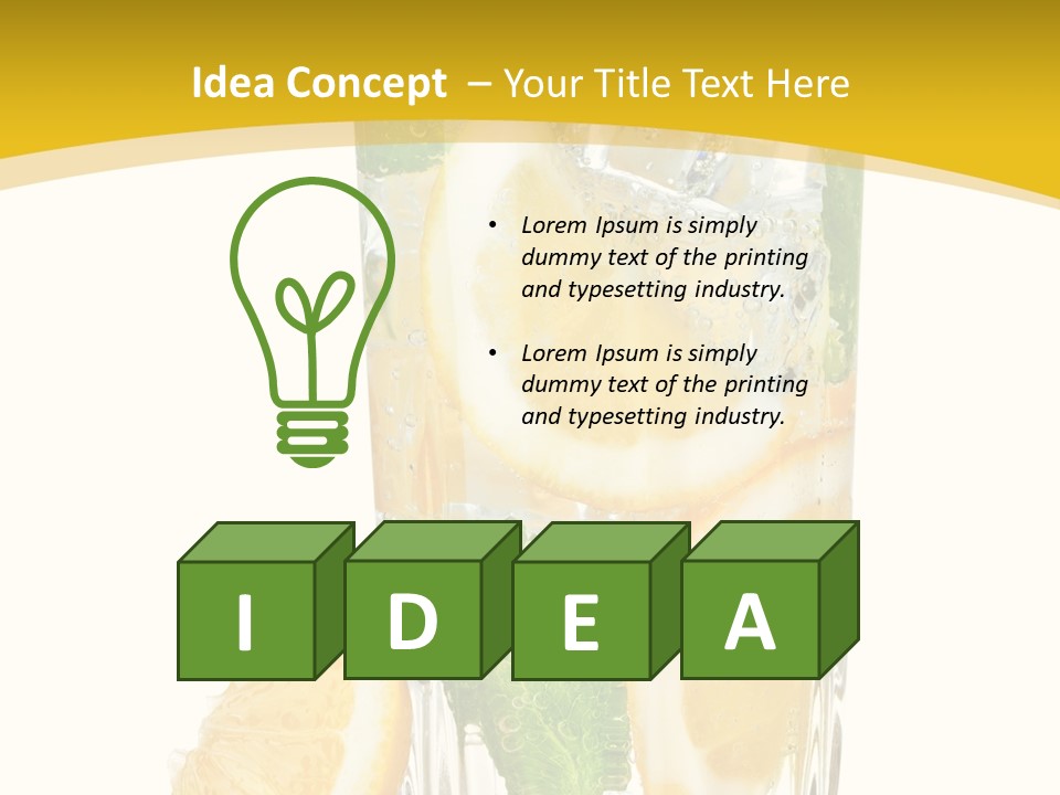 Thirst Clean Yellow PowerPoint Template