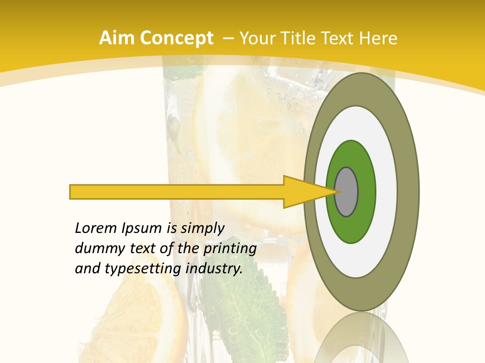 Thirst Clean Yellow PowerPoint Template
