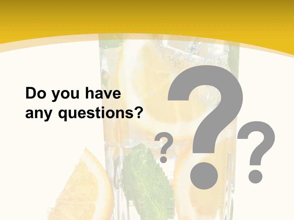 Thirst Clean Yellow PowerPoint Template