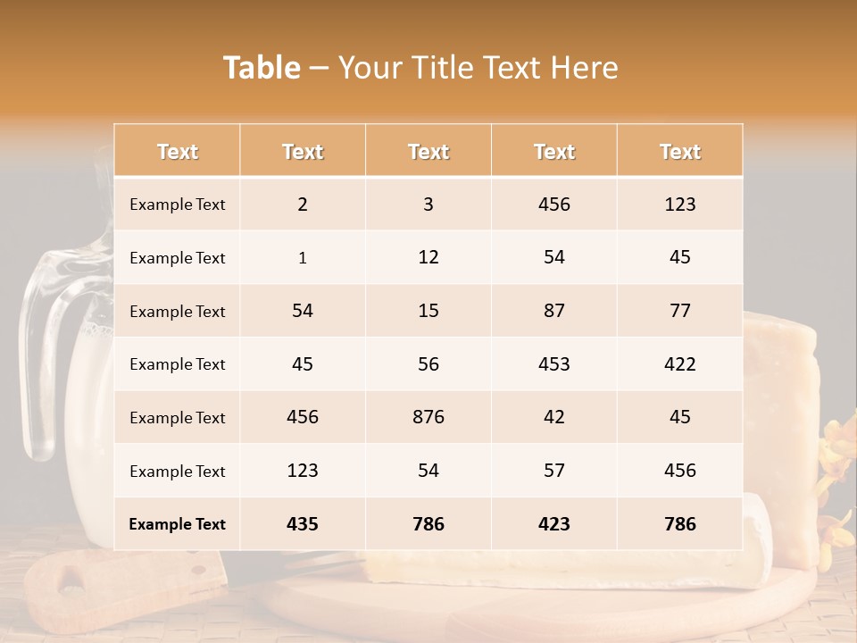 Parmesan Edible White PowerPoint Template