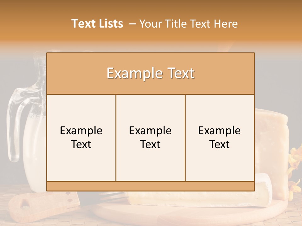 Parmesan Edible White PowerPoint Template