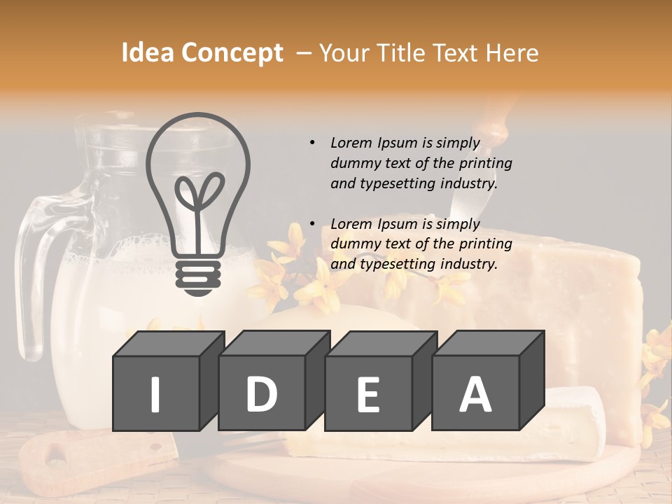 Parmesan Edible White PowerPoint Template