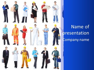 Society Throng Large PowerPoint Template