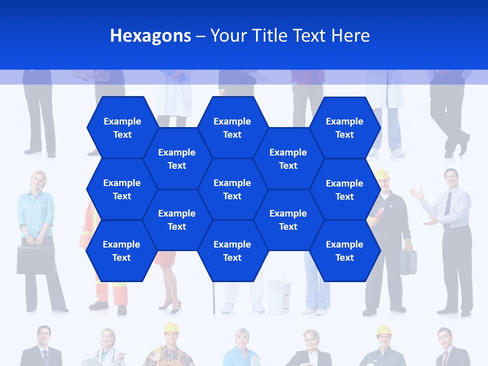 Society Throng Large PowerPoint Template