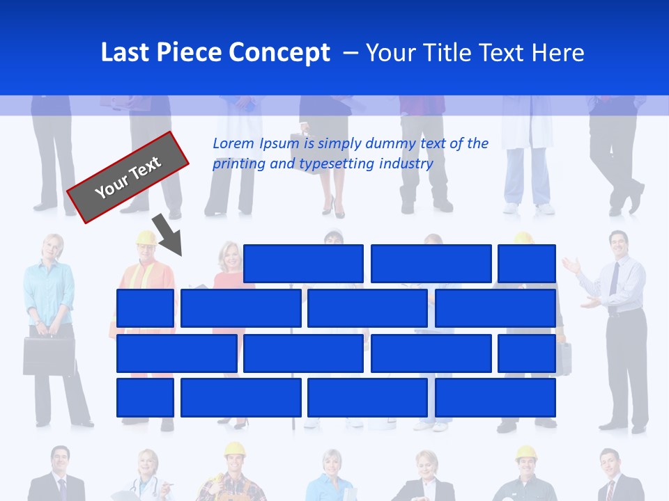 Society Throng Large PowerPoint Template