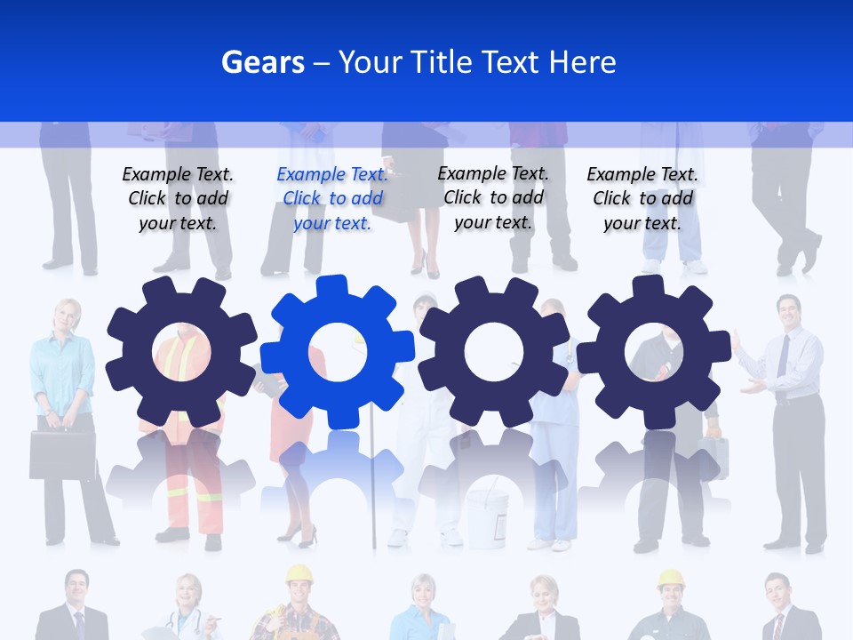 Society Throng Large PowerPoint Template