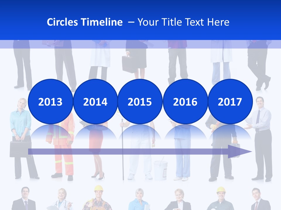 Society Throng Large PowerPoint Template