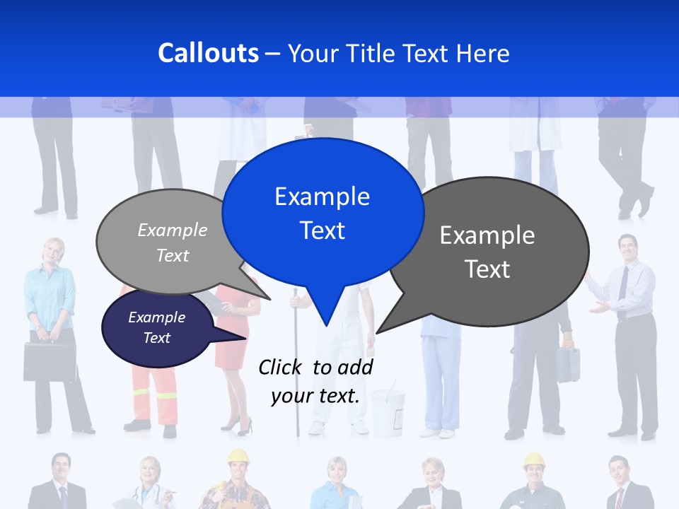 Society Throng Large PowerPoint Template