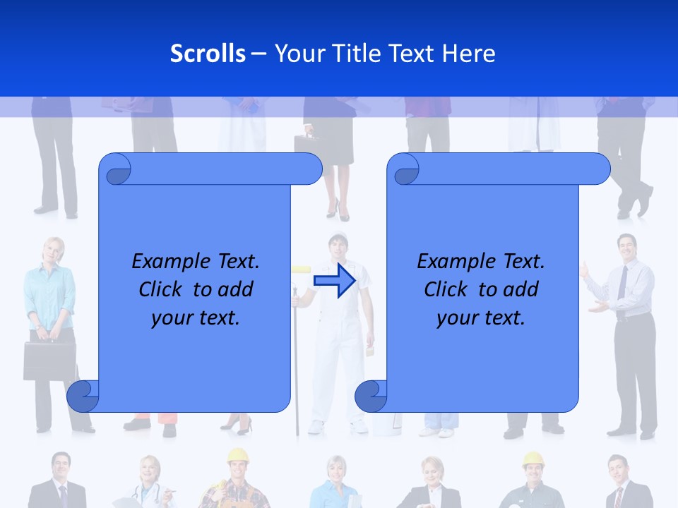 Society Throng Large PowerPoint Template