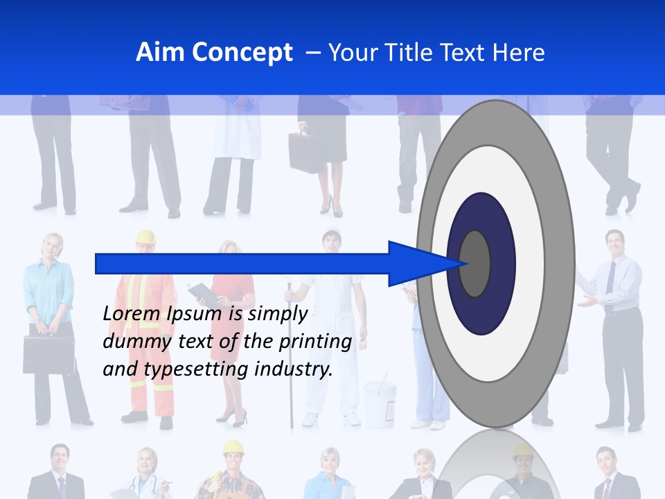 Society Throng Large PowerPoint Template