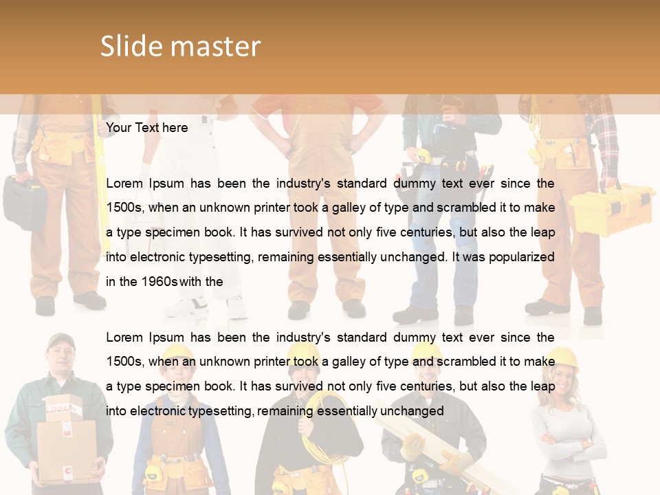 Building Employee Perforate PowerPoint Template