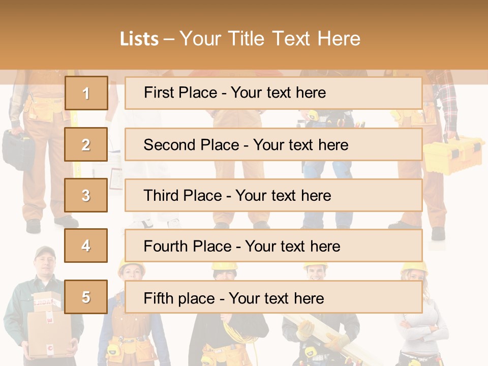 Building Employee Perforate PowerPoint Template