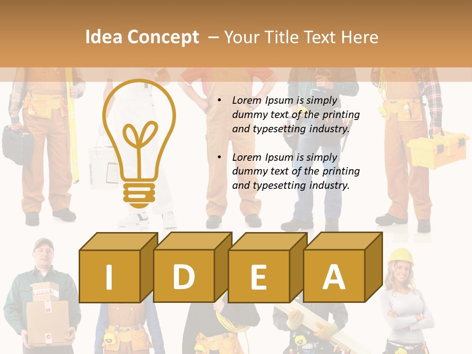 Building Employee Perforate PowerPoint Template