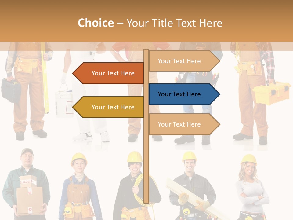 Building Employee Perforate PowerPoint Template