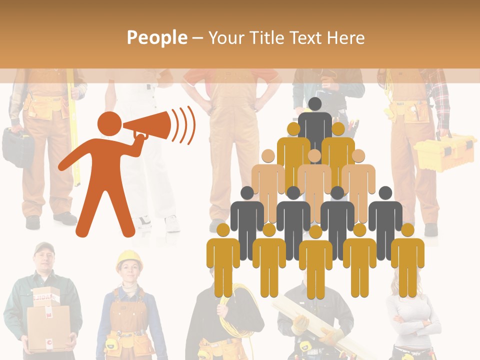 Building Employee Perforate PowerPoint Template