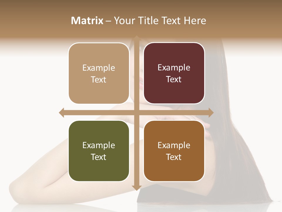 Sexy White Background Hair PowerPoint Template