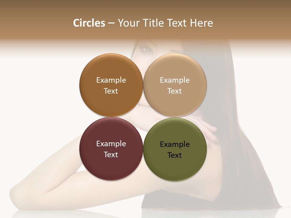 Sexy White Background Hair PowerPoint Template