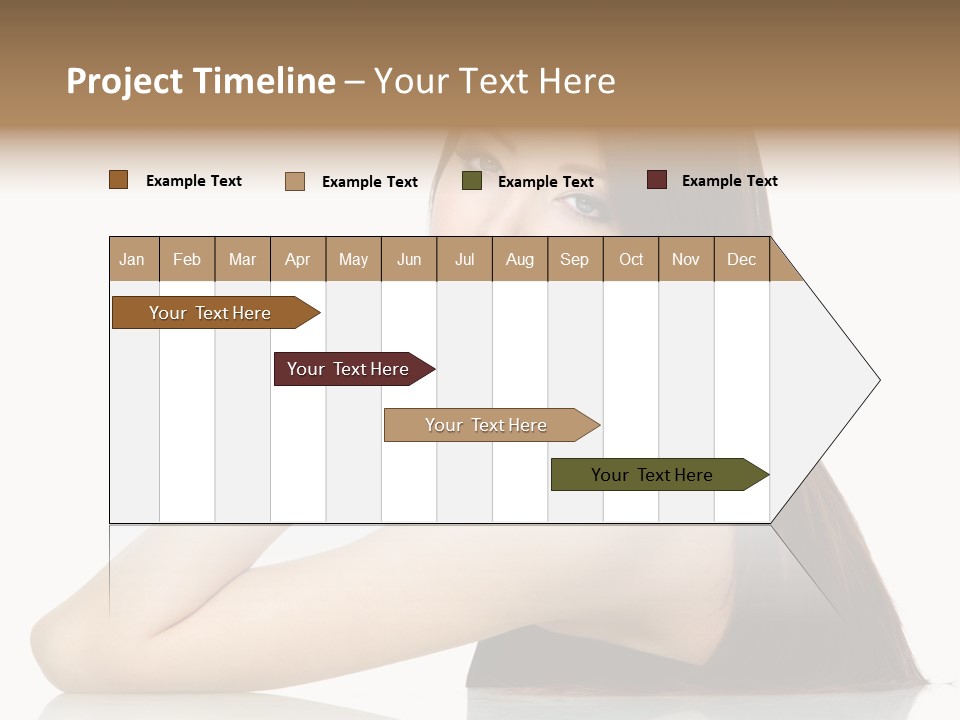 Sexy White Background Hair PowerPoint Template