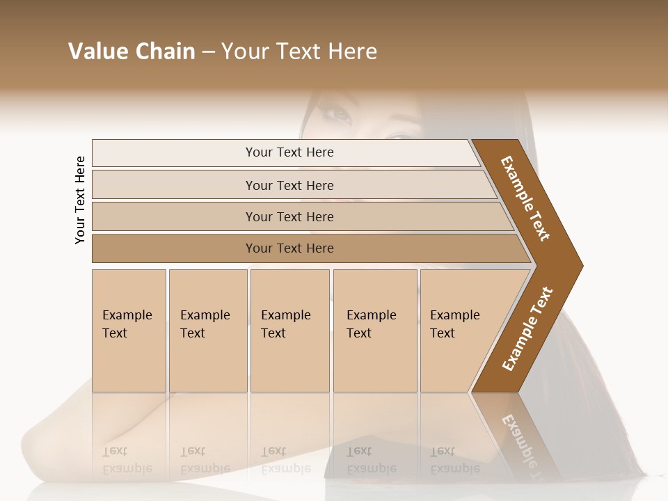 Sexy White Background Hair PowerPoint Template
