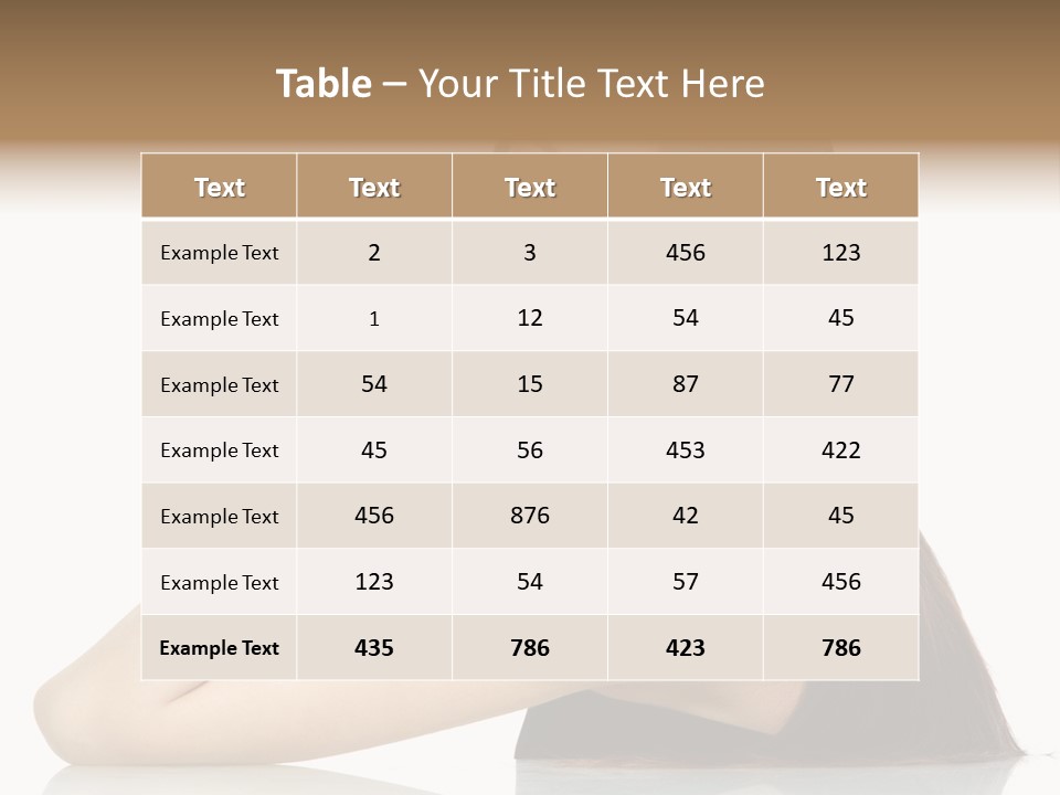 Sexy White Background Hair PowerPoint Template