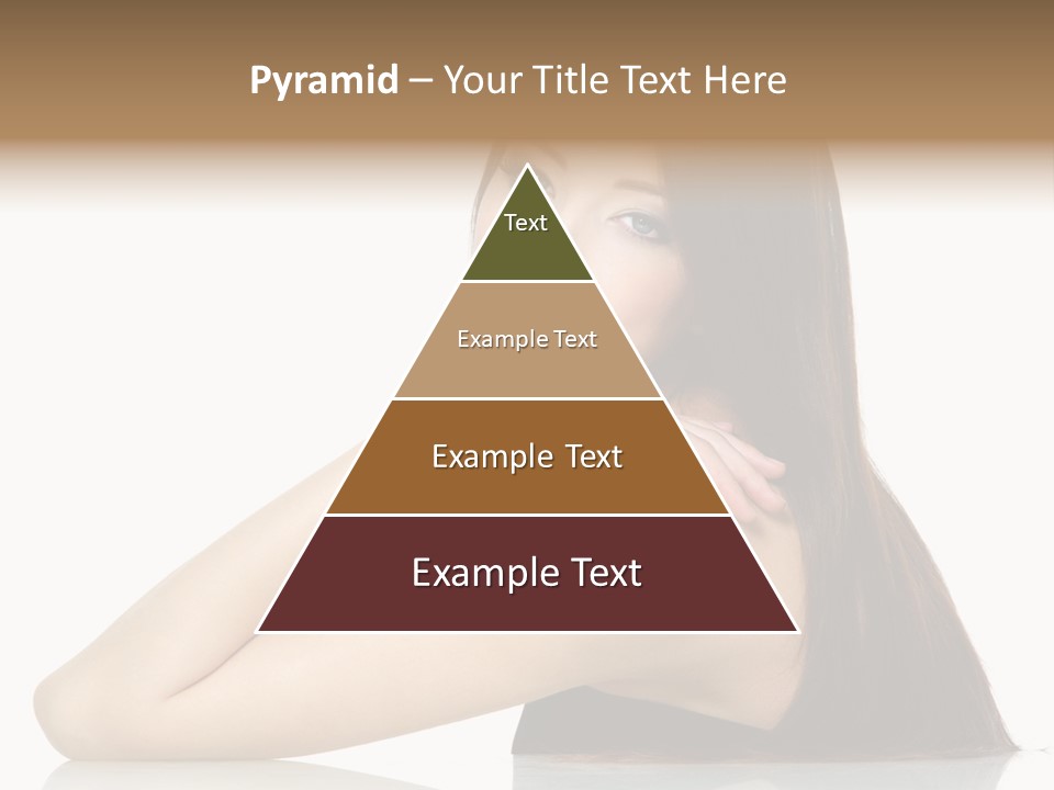 Sexy White Background Hair PowerPoint Template