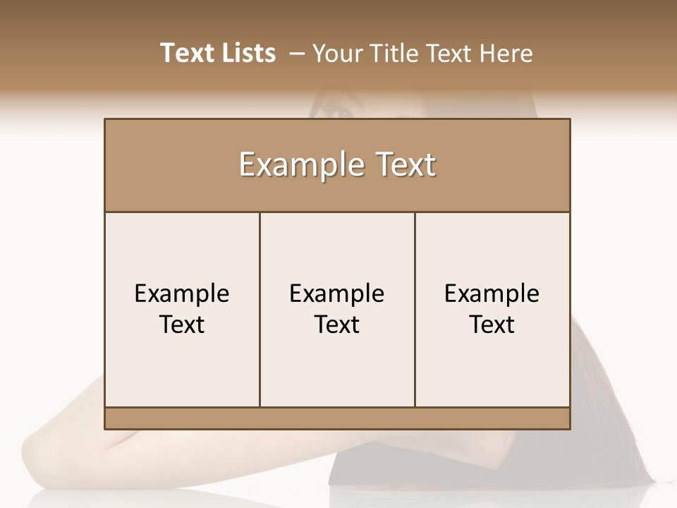 Sexy White Background Hair PowerPoint Template