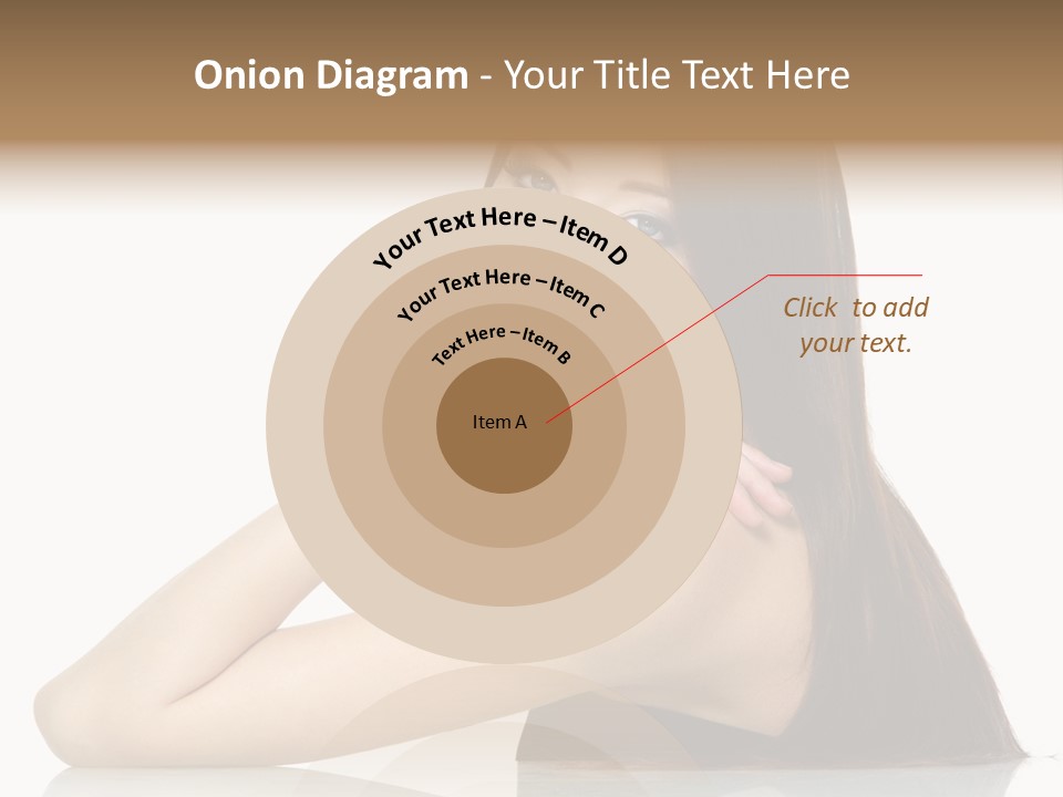 Sexy White Background Hair PowerPoint Template