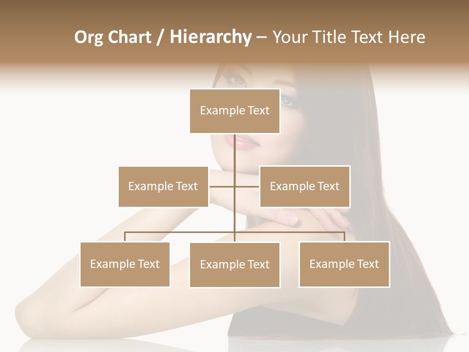 Sexy White Background Hair PowerPoint Template