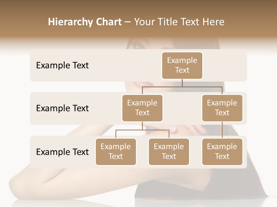 Sexy White Background Hair PowerPoint Template