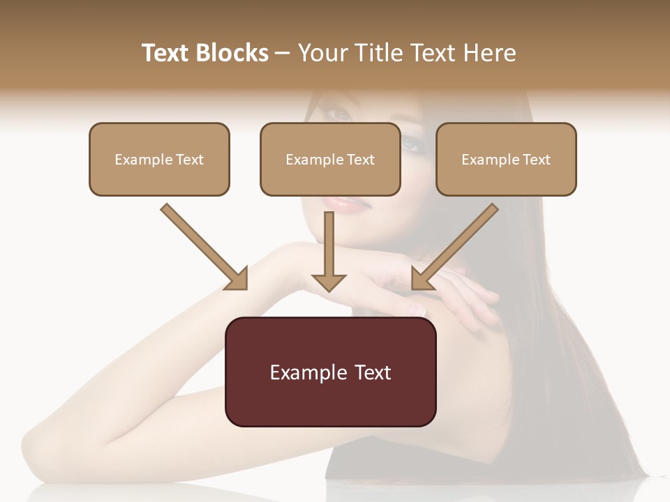 Sexy White Background Hair PowerPoint Template