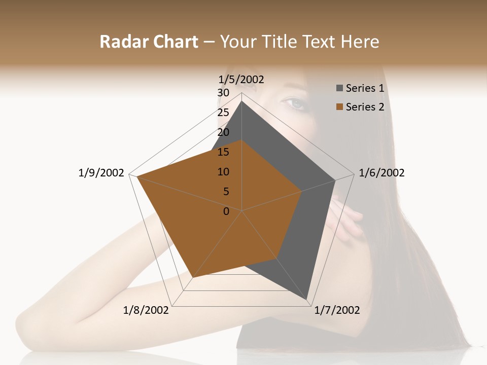 Sexy White Background Hair PowerPoint Template