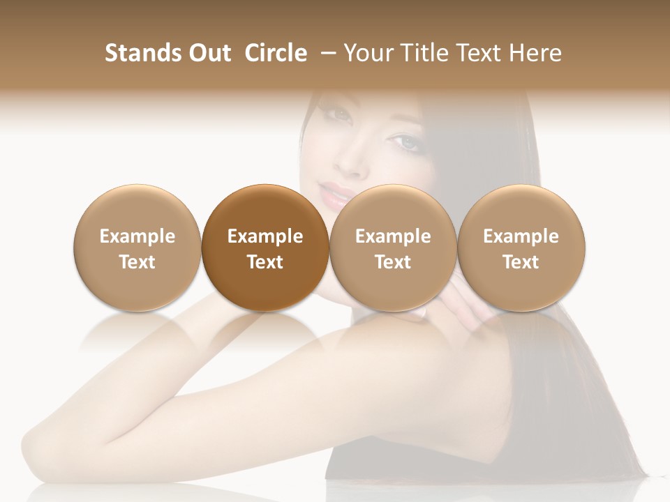 Sexy White Background Hair PowerPoint Template