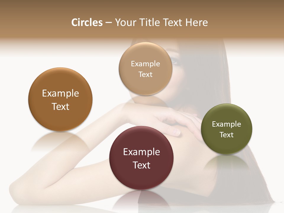 Sexy White Background Hair PowerPoint Template