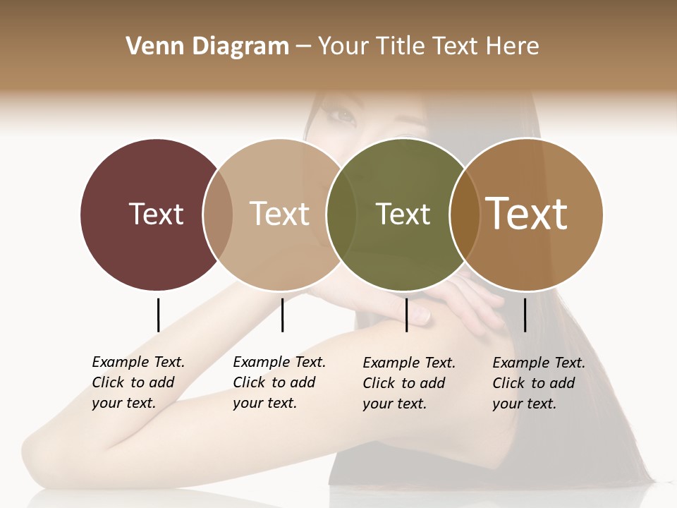 Sexy White Background Hair PowerPoint Template