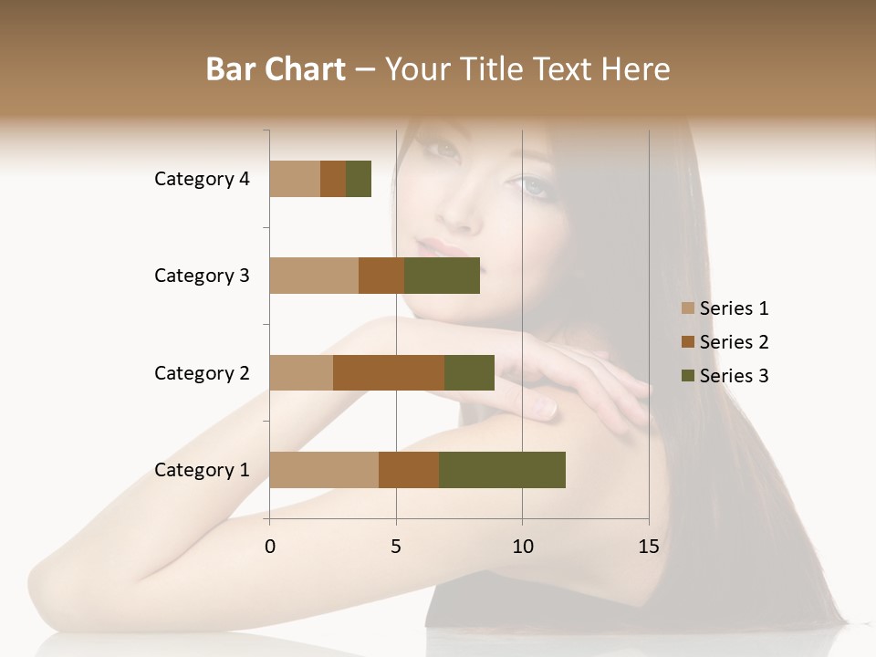 Sexy White Background Hair PowerPoint Template