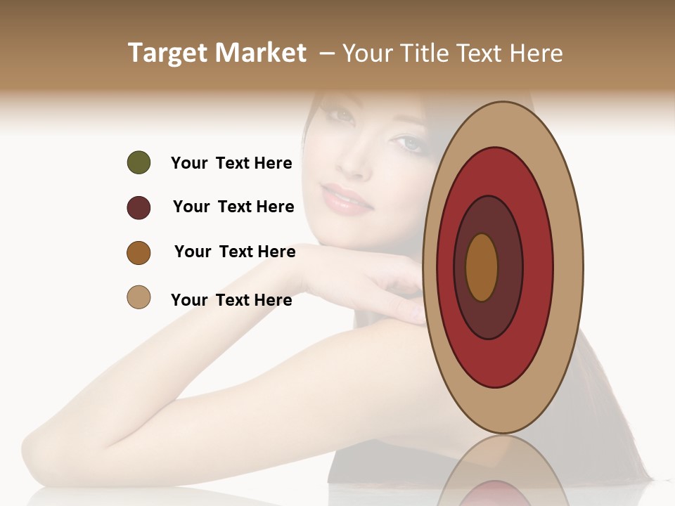 Sexy White Background Hair PowerPoint Template