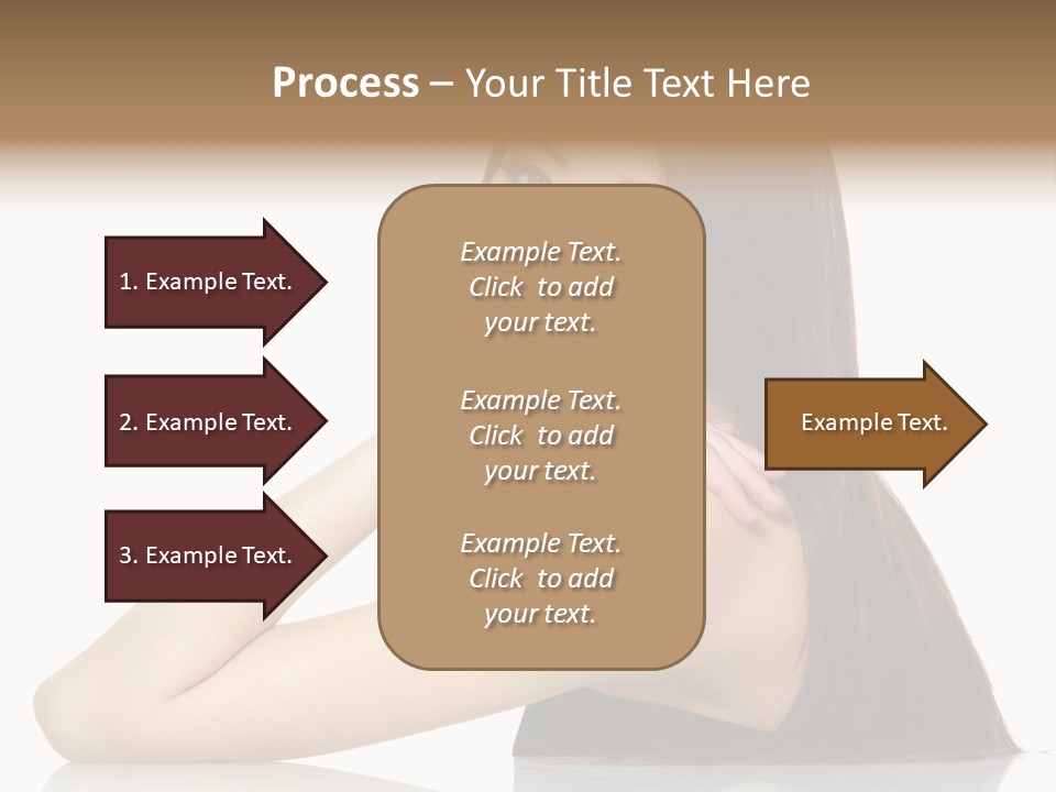 Sexy White Background Hair PowerPoint Template