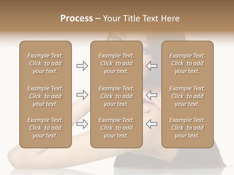 Sexy White Background Hair PowerPoint Template