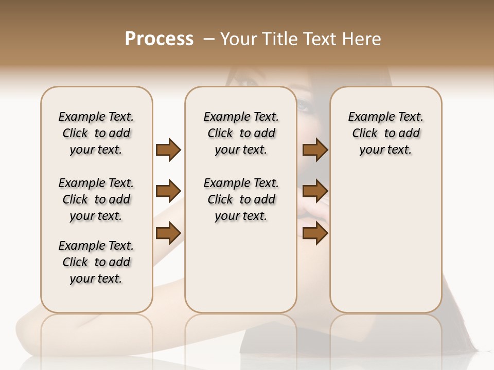 Sexy White Background Hair PowerPoint Template