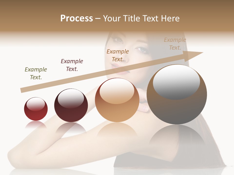 Sexy White Background Hair PowerPoint Template