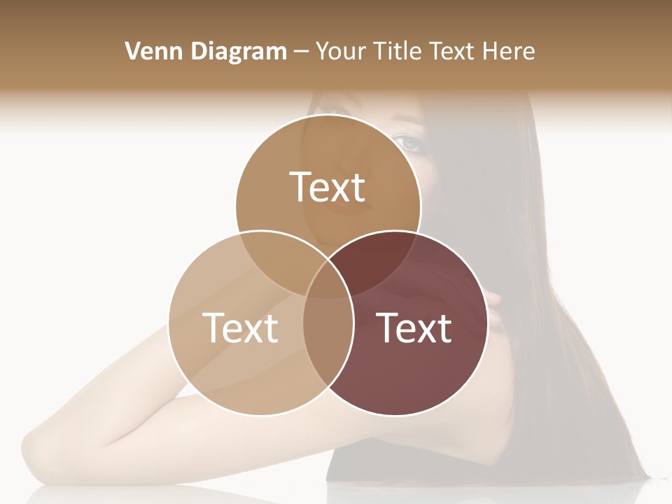 Sexy White Background Hair PowerPoint Template