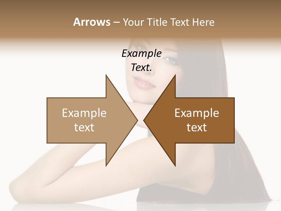 Sexy White Background Hair PowerPoint Template