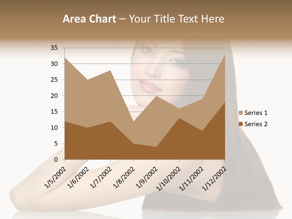Sexy White Background Hair PowerPoint Template